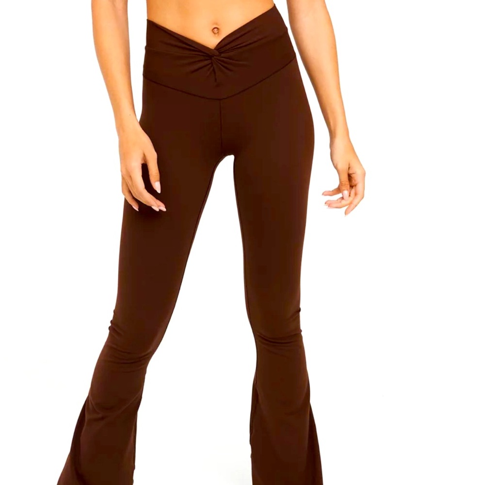 Mocha AERIE Xtra Twist Flare Legging